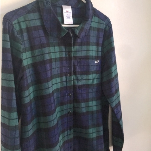Vineyard Vines | Plaid Round Collar Light Flannel - Picture 4 of 6